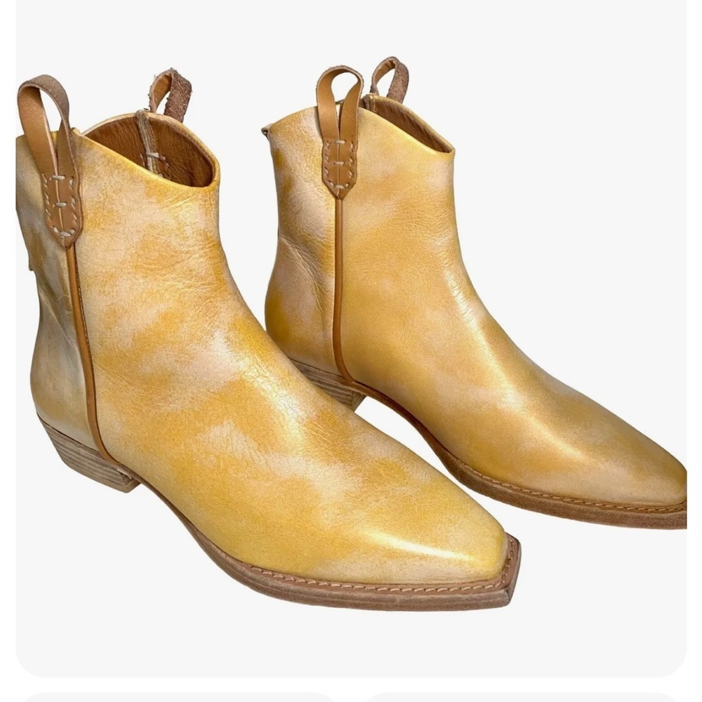 New Free People We The Free Wesley Ankle Boots In Honey Tan Size 6.5